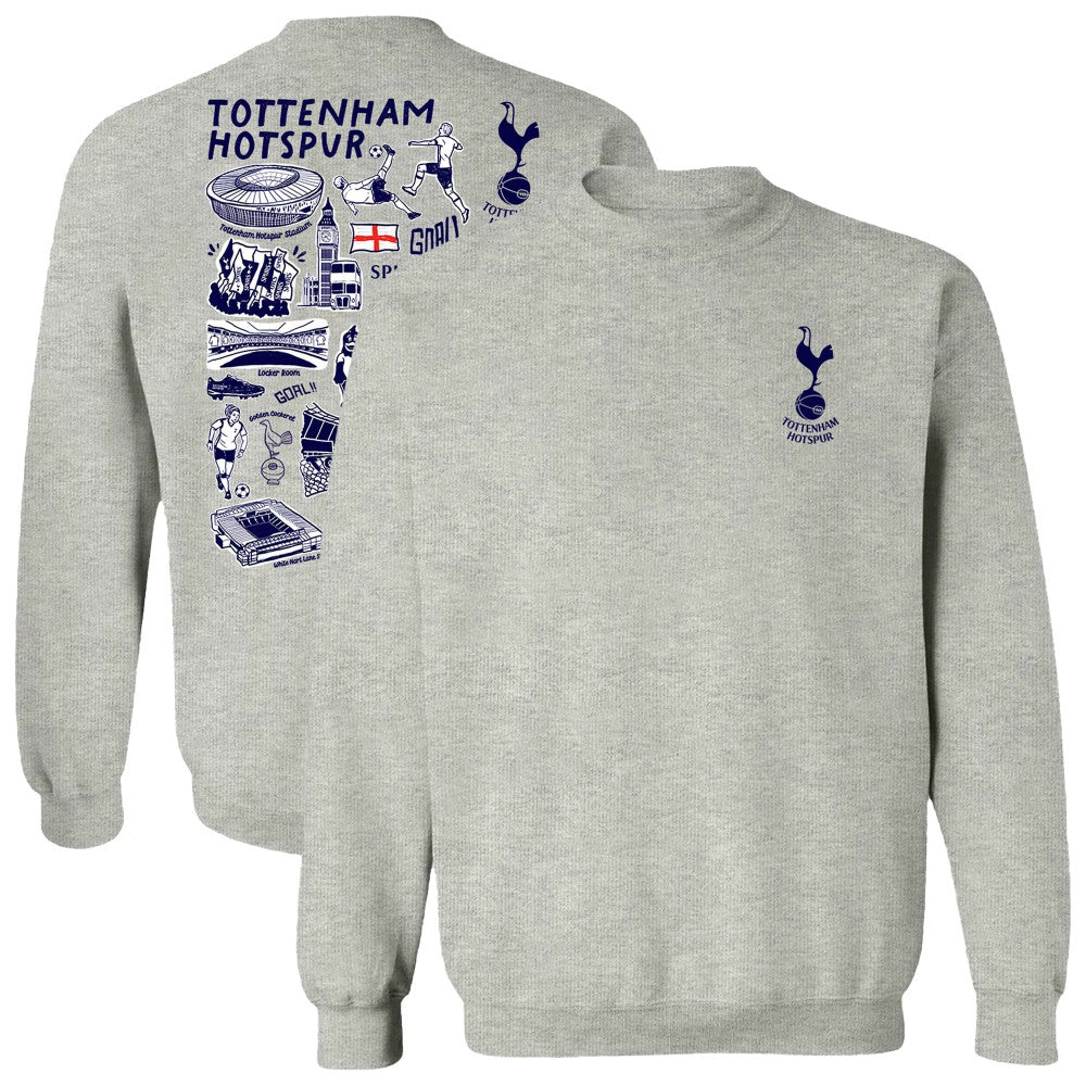 Tottenham Hotspur Vive La Fete Women's Impressions Artwork Pullover Sweatshirt - Gray sale