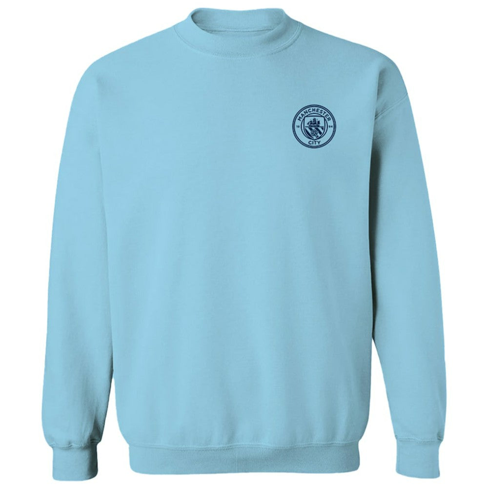 Manchester City Vive La Fete Women's Impressions Artwork Pullover Sweatshirt - Sky Blue shop