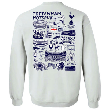 Tottenham Hotspur Vive La Fete Women's Impressions Artwork Pullover Sweatshirt - White sale