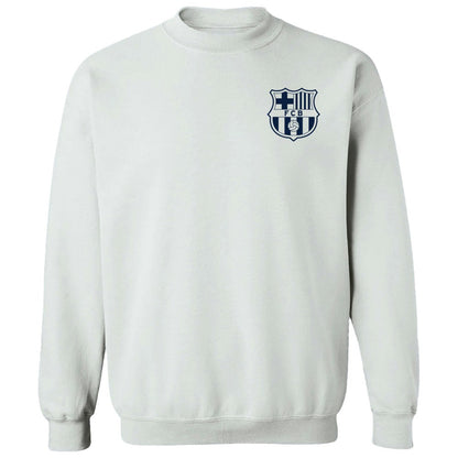 Barcelona Vive La Fete Women's Impressions Artwork Pullover Sweatshirt - White cheap
