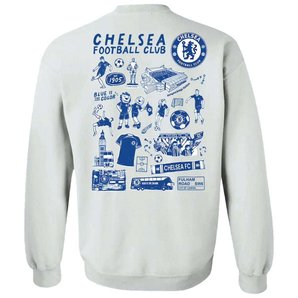 Chelsea Vive La Fete Women's Impressions Artwork Pullover Sweatshirt - White sale