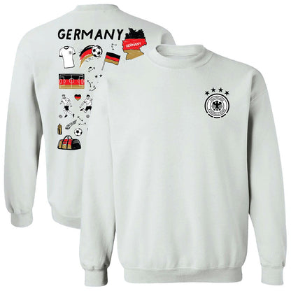 Germany National Team Vive La Fete Women's Impressions Artwork Pullover Sweatshirt - White outlet