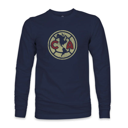 Club America 1863FC Color Badge Long Sleeve T-Shirt - Navy discount