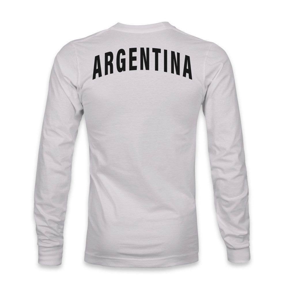 Argentina National Team 1863FC Back Team Arch Long Sleeve T-Shirt - Gray shop