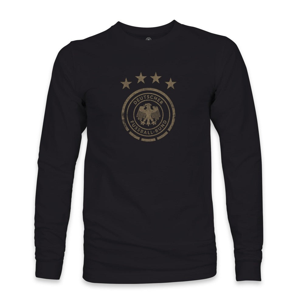 Germany National Team 1863FC Mono Badge Long Sleeve T-Shirt - Black discount