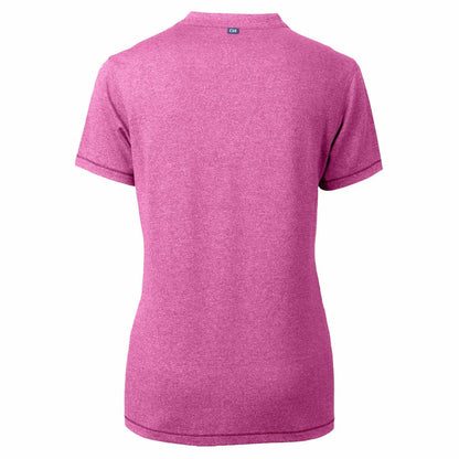 Minnesota Twins Cutter & Buck Forge Heathered Stretch Blade Top - Light Pink