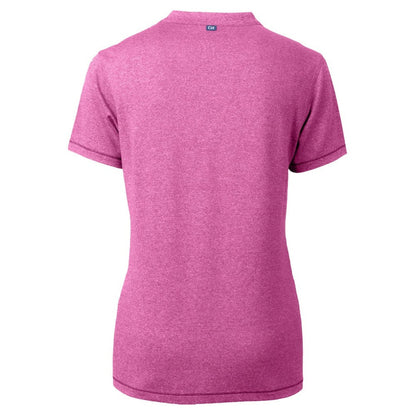 Detroit Tigers Cutter & Buck Forge Heathered Stretch Blade Top - Light Pink