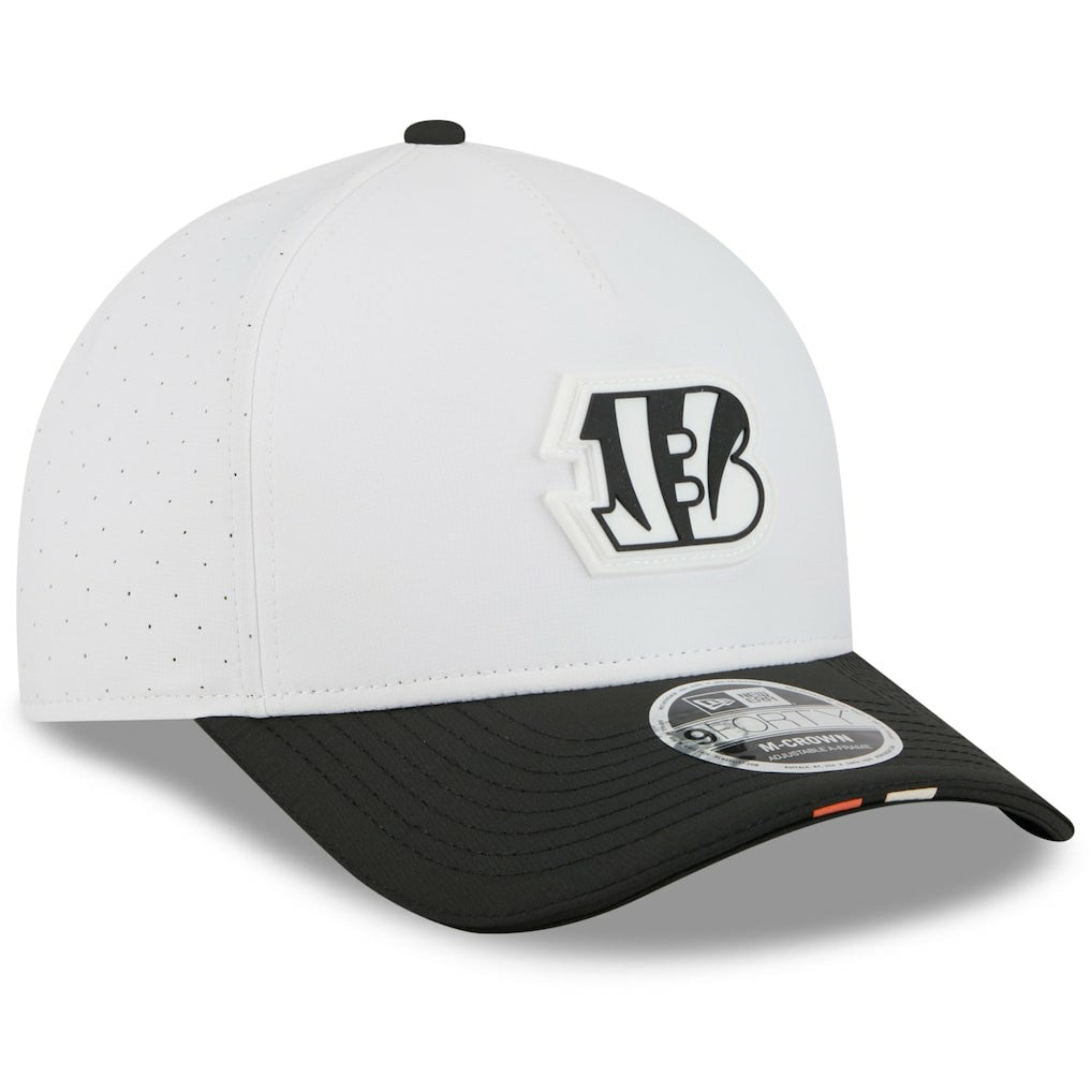 Cincinnati Bengals New Era Preschool 2025 NFL Training Camp A-Frame 9FORTY Adjustable Hat - White/Black outlet
