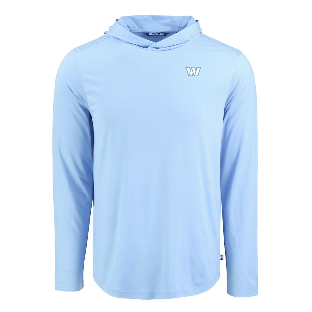 Washington Commanders Men's Cutter & Buck Coastline Epic Comfort Eco Recycled Men's Hooded Shirt - Powder Blue online
