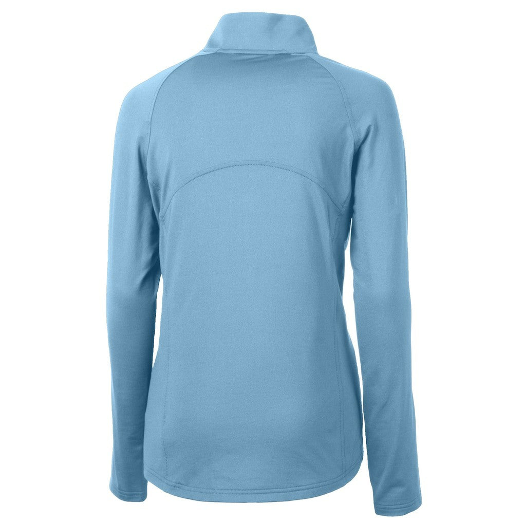 San Francisco 49ers Cutter & Buck Women's Adapt Eco Knit Stretch Recycled Half-Zip Top - Powder Blue sale