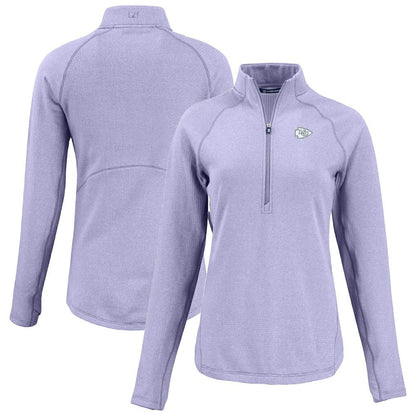 Kansas City Chiefs Cutter & Buck Women's Peshastin Eco Fleece Recycled Half-Zip Top - Purple online