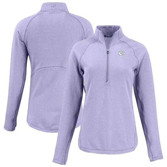 Kansas City Chiefs Cutter & Buck Women's Peshastin Eco Fleece Recycled Half-Zip Top - Purple online