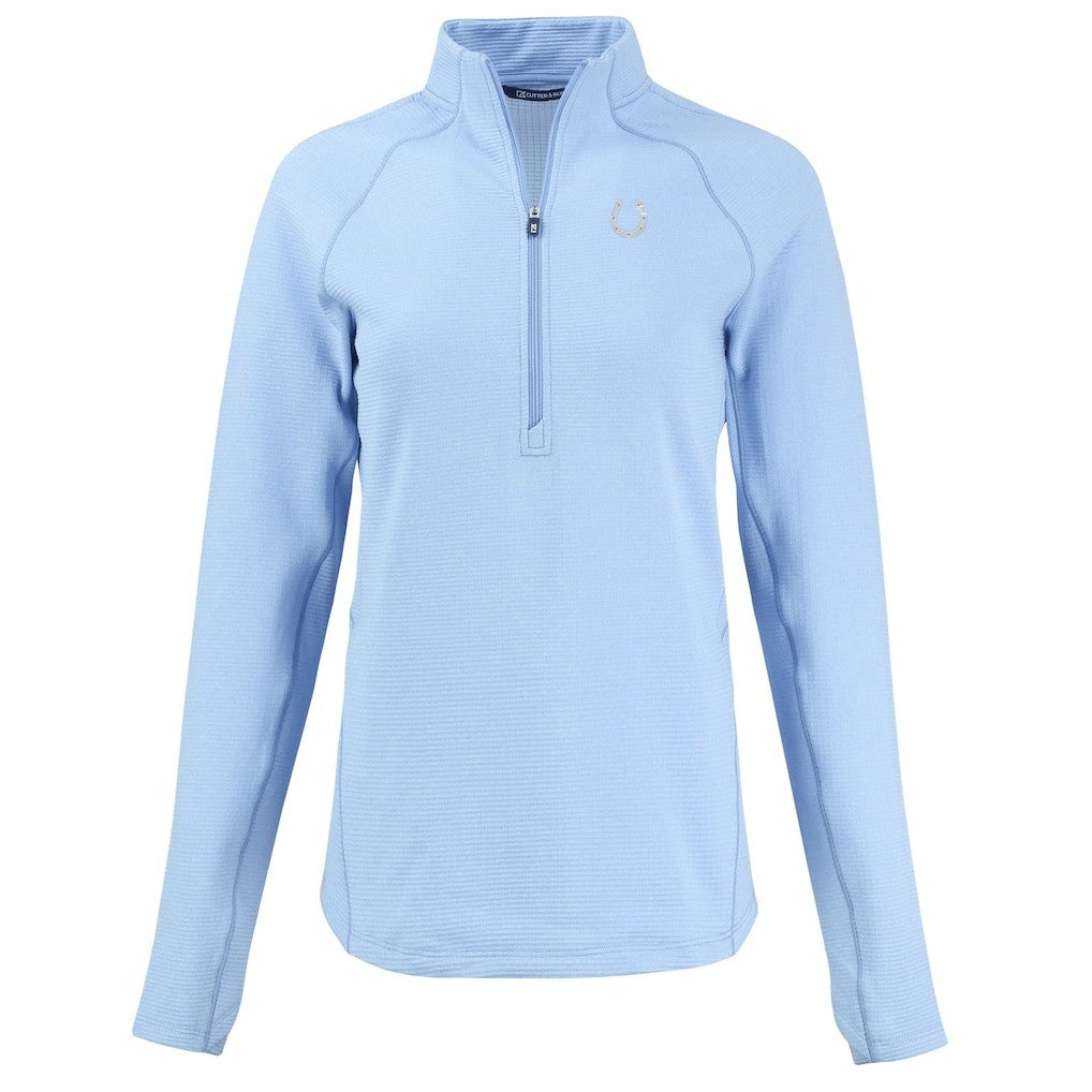 Indianapolis Colts Cutter & Buck Women's Peshastin Eco Fleece Recycled Half-Zip Top - Powder Blue cheap