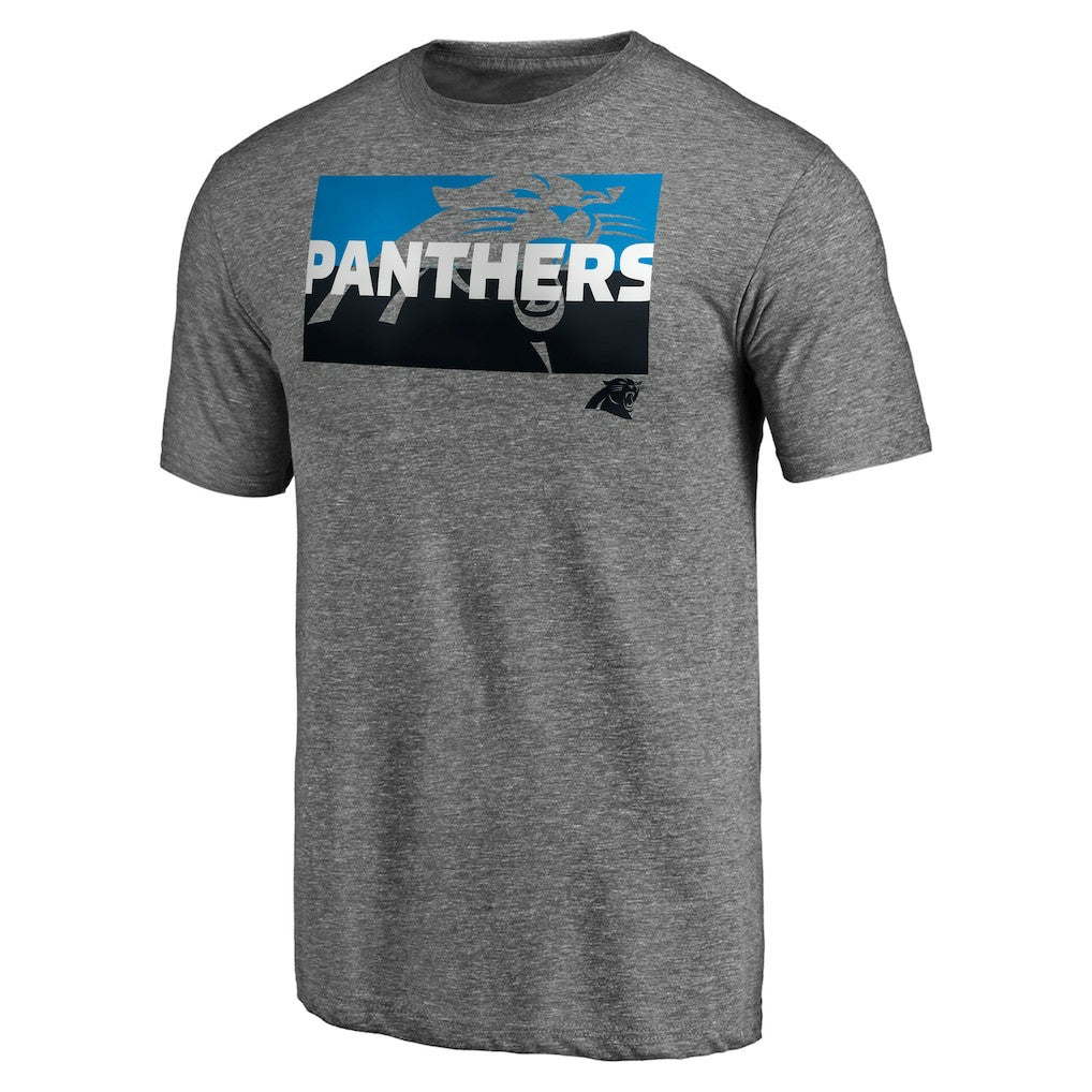 Carolina Panthers Square Off Tri-Blend T-Shirt - Heather Gray outlet