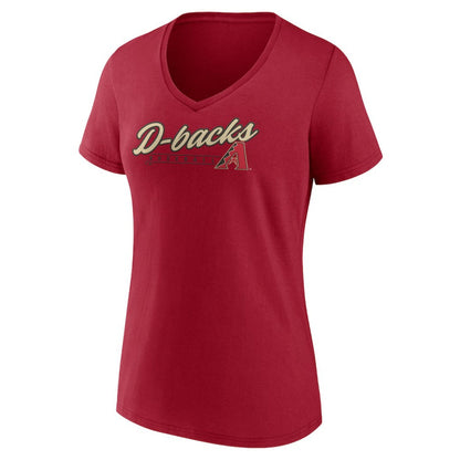 Arizona Diamondbacks Women's One And Only V-Neck T-Shirt - Red