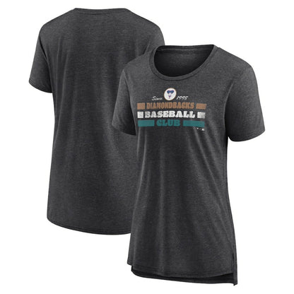 Arizona Diamondbacks Women's Power Swing Tri-Blend T-Shirt - Gray