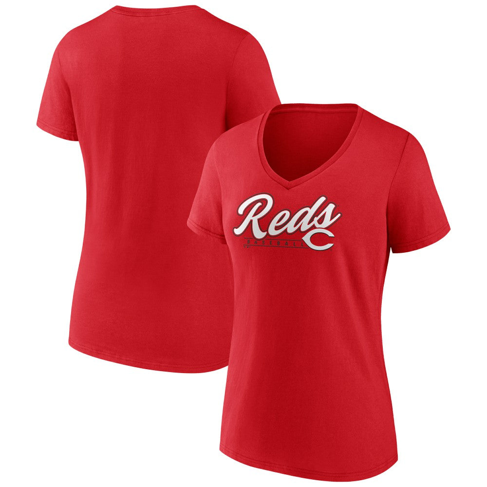 Cincinnati Reds Women's One And Only V-Neck T-Shirt - Red