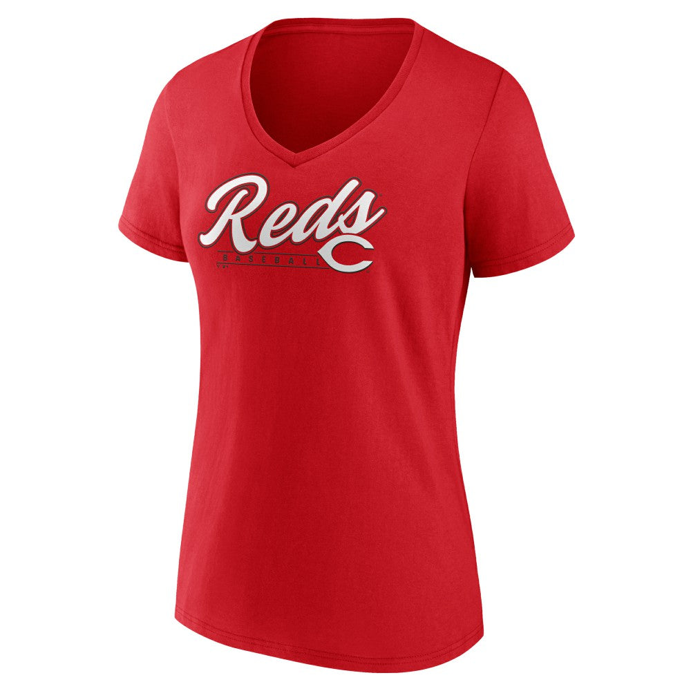 Cincinnati Reds Women's One And Only V-Neck T-Shirt - Red