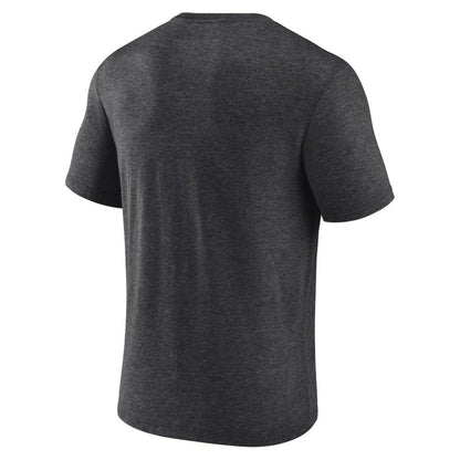 Miami Marlins Badge of Honor Tri-Blend T-Shirt - Charcoal
