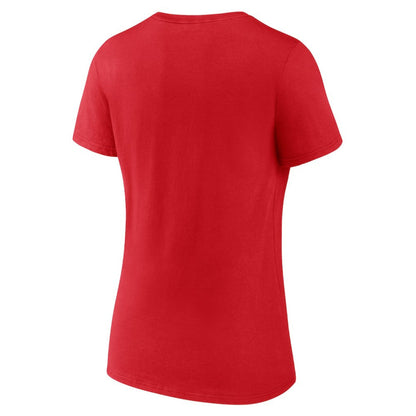 St. Louis Cardinals Women's Primary Play V-Neck T-Shirt - Red