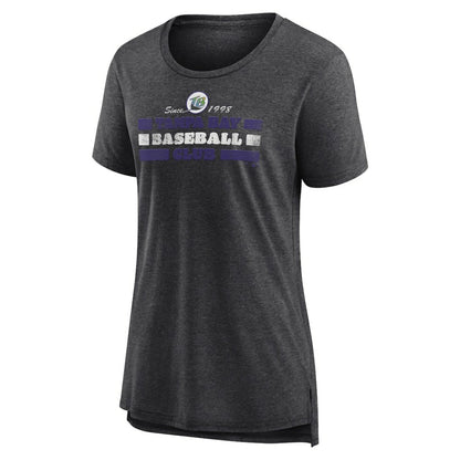 Tampa Bay Rays Women's Power Swing Tri-Blend T-Shirt - Gray
