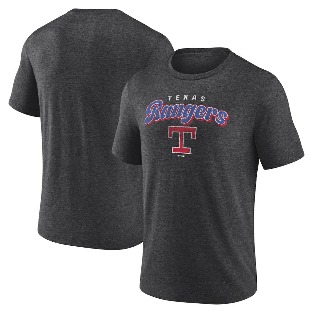 Texas Rangers Wonderment Tri-Blend T-Shirt - Charcoal