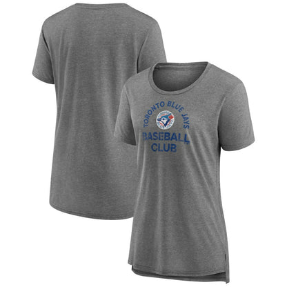 Toronto Blue Jays Women's Selected First Tri-Blend T-Shirt - Gray