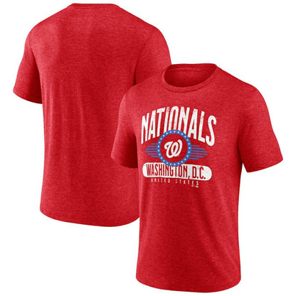 Washington Nationals Badge of Honor Tri-Blend T-Shirt - Red