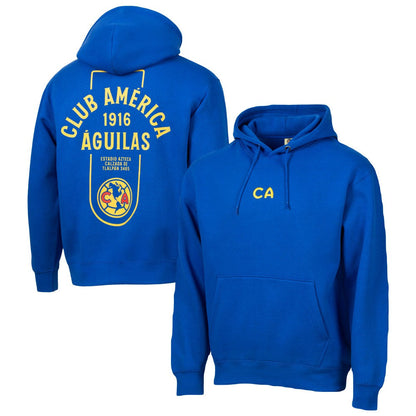 Club America Sport Design Sweden Youth Streetwear Relaxed Hoodie - Royal discount