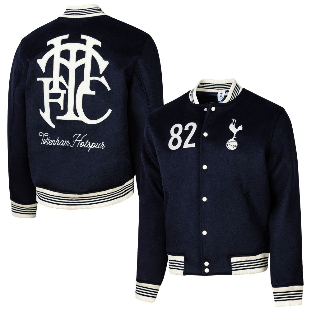 Tottenham Hotspur Sport Design Sweden Free Kick Wool Varsity Jacket - Navy online