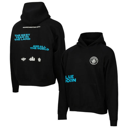 Manchester City Sport Design Sweden Overtime Oversized Raglan Hoodie - Black on sale