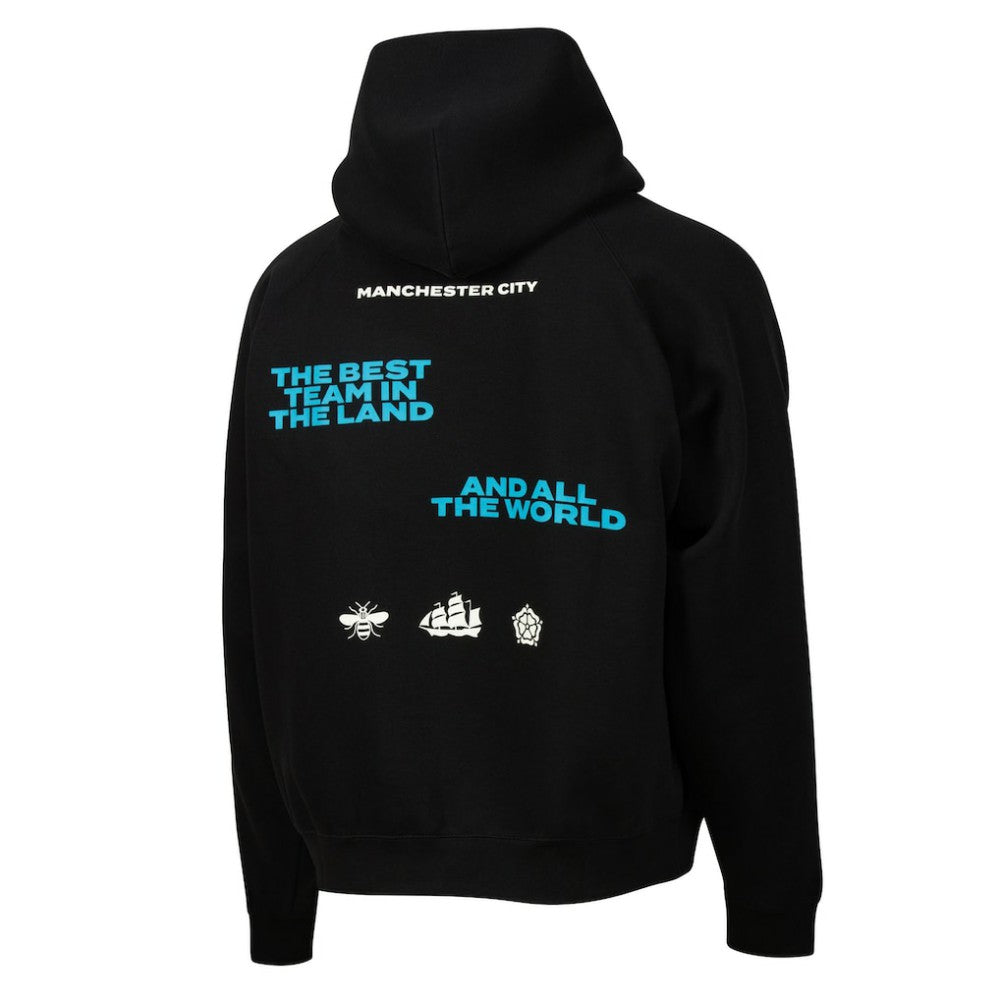 Manchester City Sport Design Sweden Overtime Oversized Raglan Hoodie - Black on sale