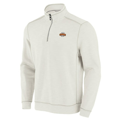 San Francisco Giants Tommy Bahama Sport Tobago Bay Tri-Blend Half-Zip Sweatshirt - Cream