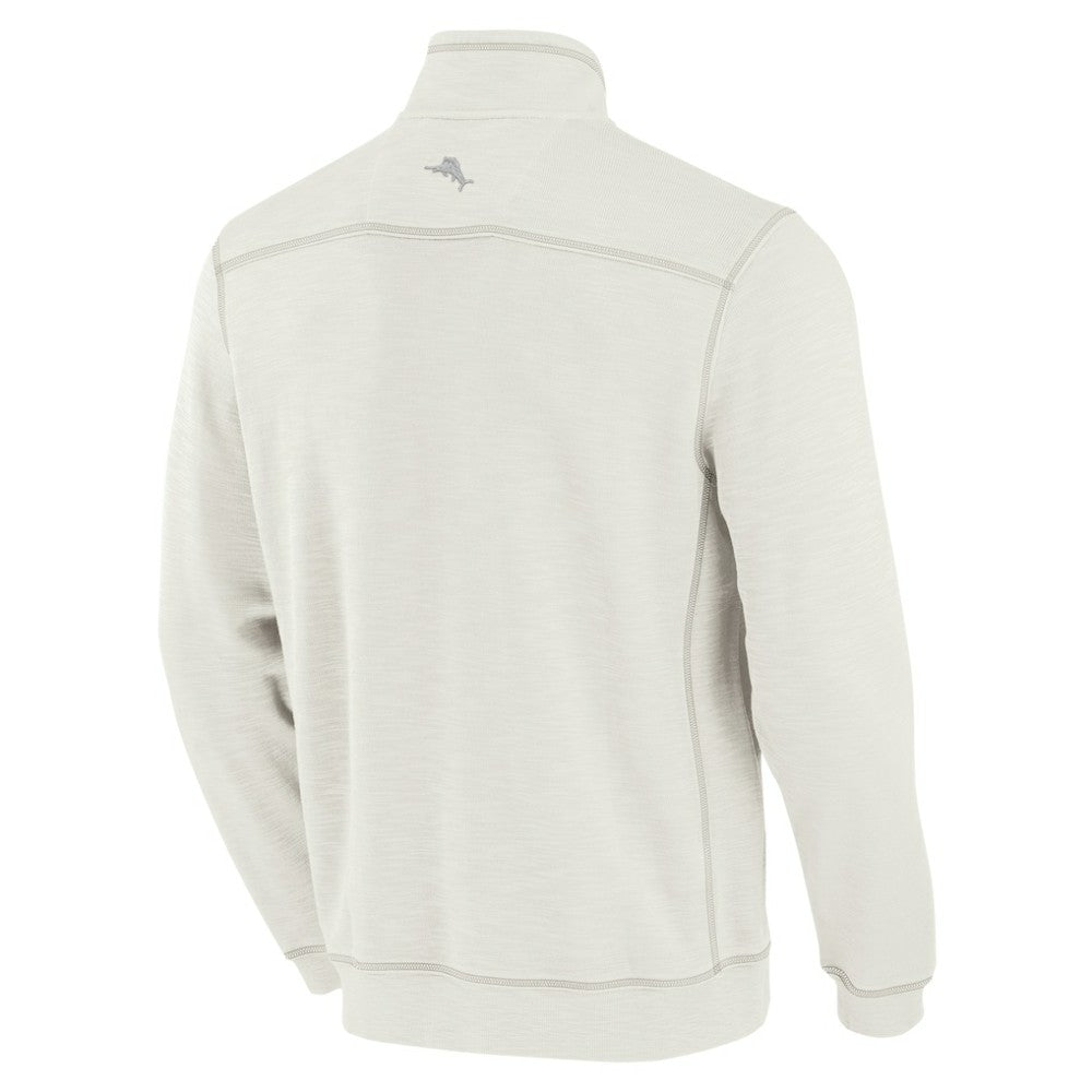 Texas Rangers Tommy Bahama Sport Tobago Bay Tri-Blend Half-Zip Sweatshirt - Cream