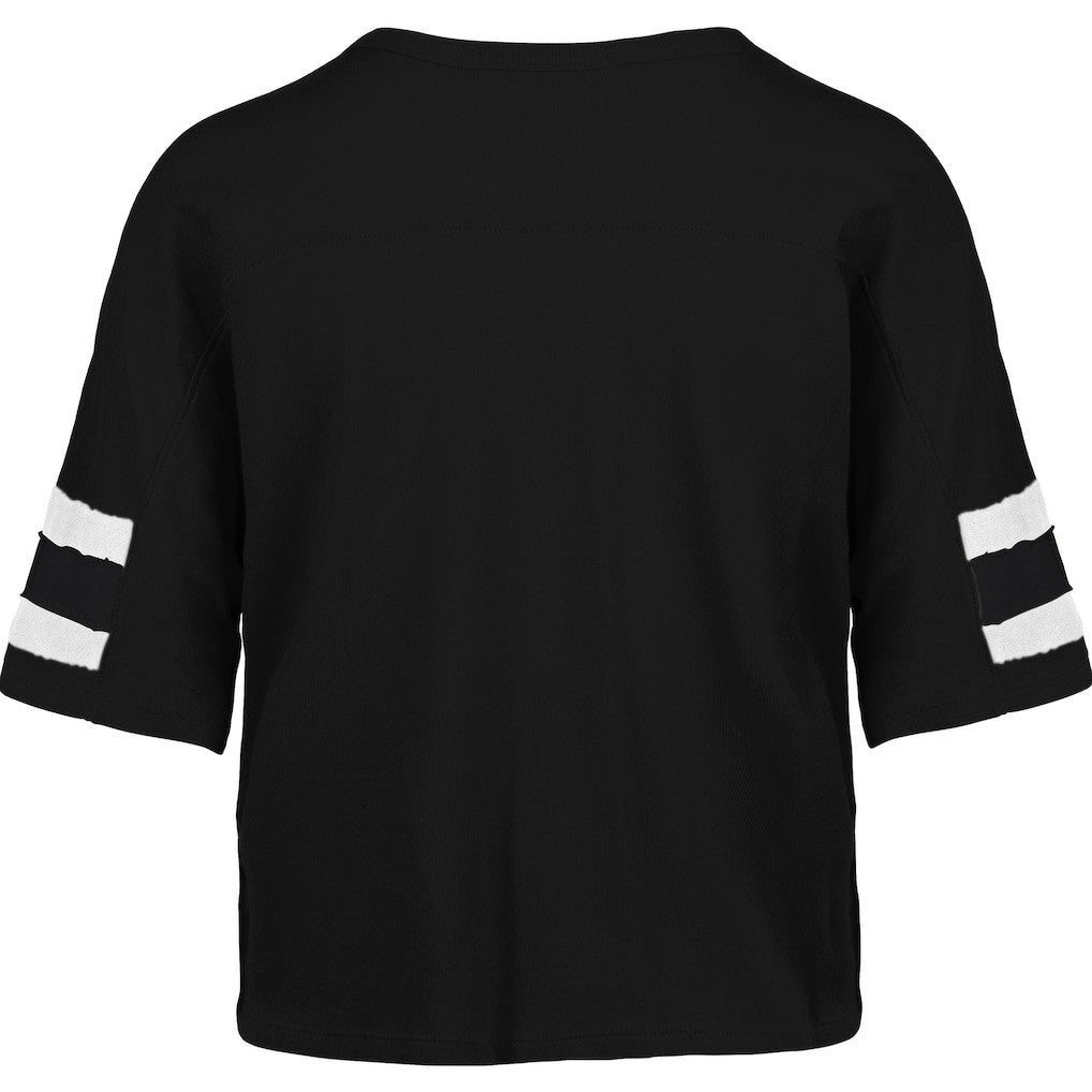 New Orleans Saints '47 Women's Premier Scout Cropped V-Neck T-Shirt - Black cheap
