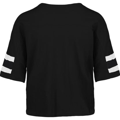 New Orleans Saints '47 Women's Premier Scout Cropped V-Neck T-Shirt - Black cheap