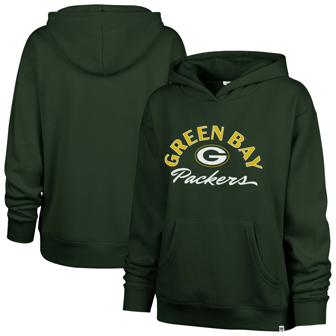 Green Bay Packers '47 Women's Whirlwind Naomi Pullover Hoodie - Green on sale