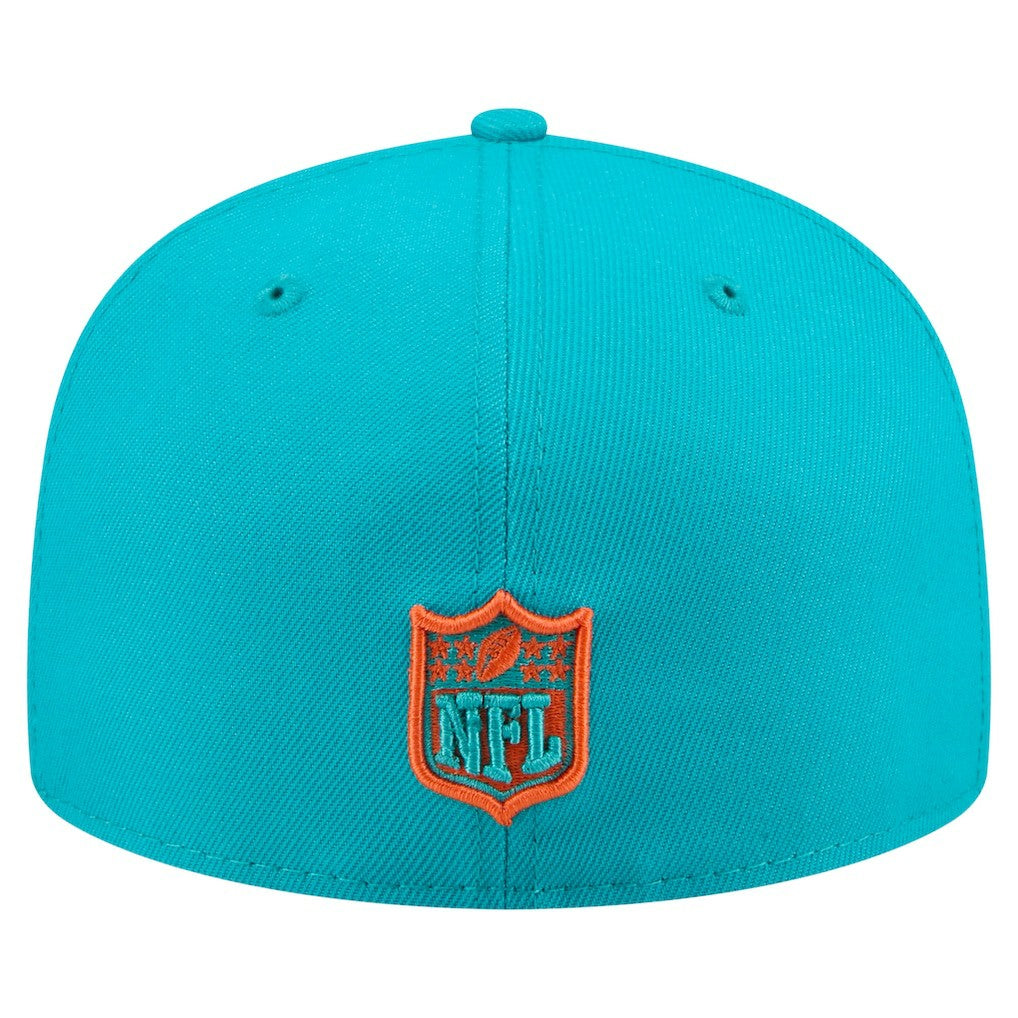 Miami Dolphins New Era State Stitch 59FIFTY Fitted Hat - Aqua cheap