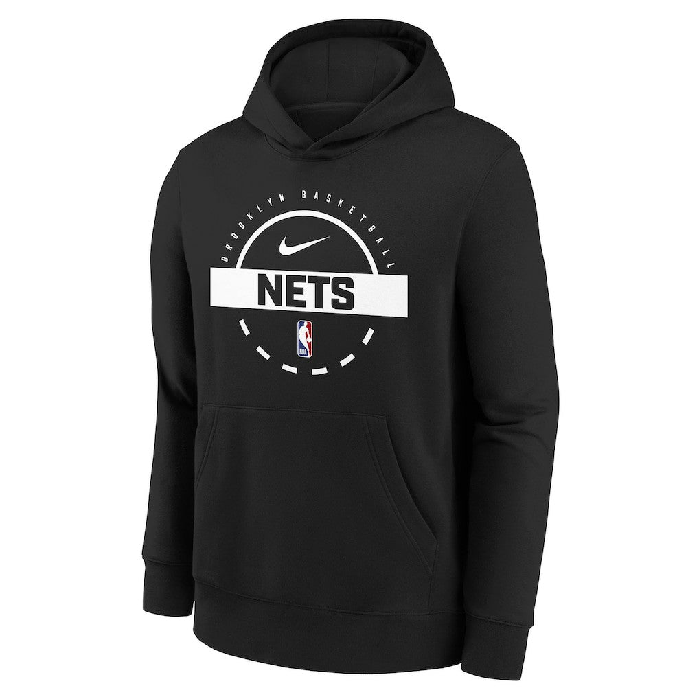 Brooklyn Nets Youth 2025/26 Club Fleece Practice Hoodie - Black | Nike on sale