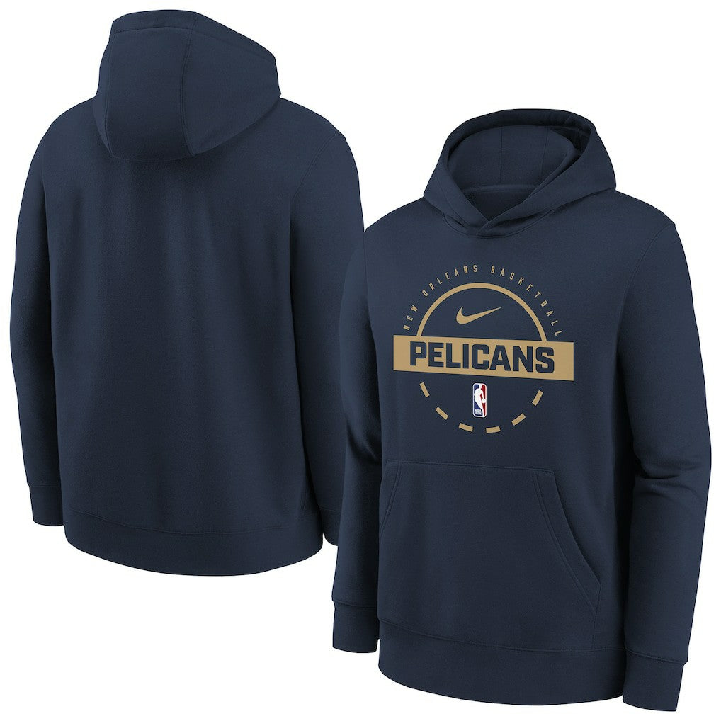 New Orleans Pelicans Youth 2025/26 Club Fleece Practice Hoodie - Navy | Nike discount
