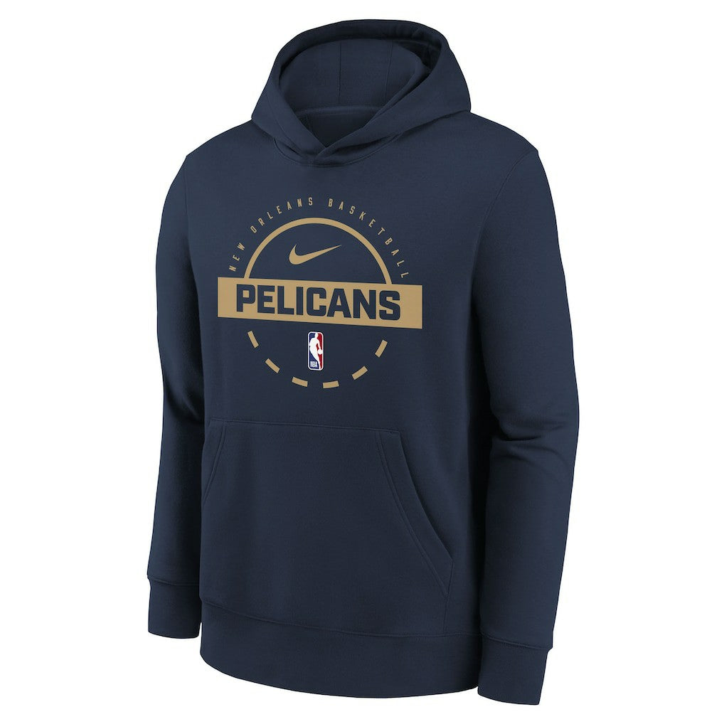 New Orleans Pelicans Youth 2025/26 Club Fleece Practice Hoodie - Navy | Nike discount