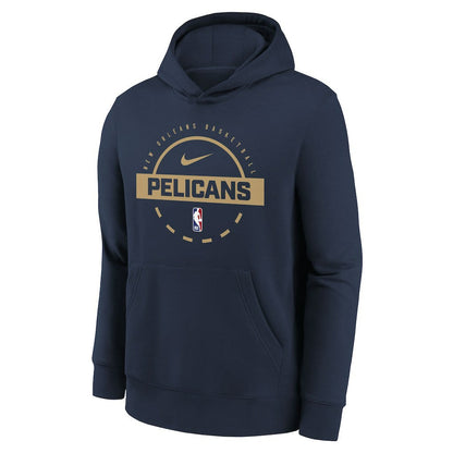 New Orleans Pelicans Youth 2025/26 Club Fleece Practice Hoodie - Navy | Nike discount