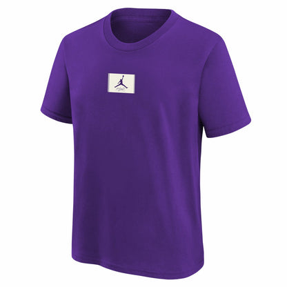 Los Angeles Lakers Jordan Brand Youth Courtside Statement 85 T-Shirt - Purple discount