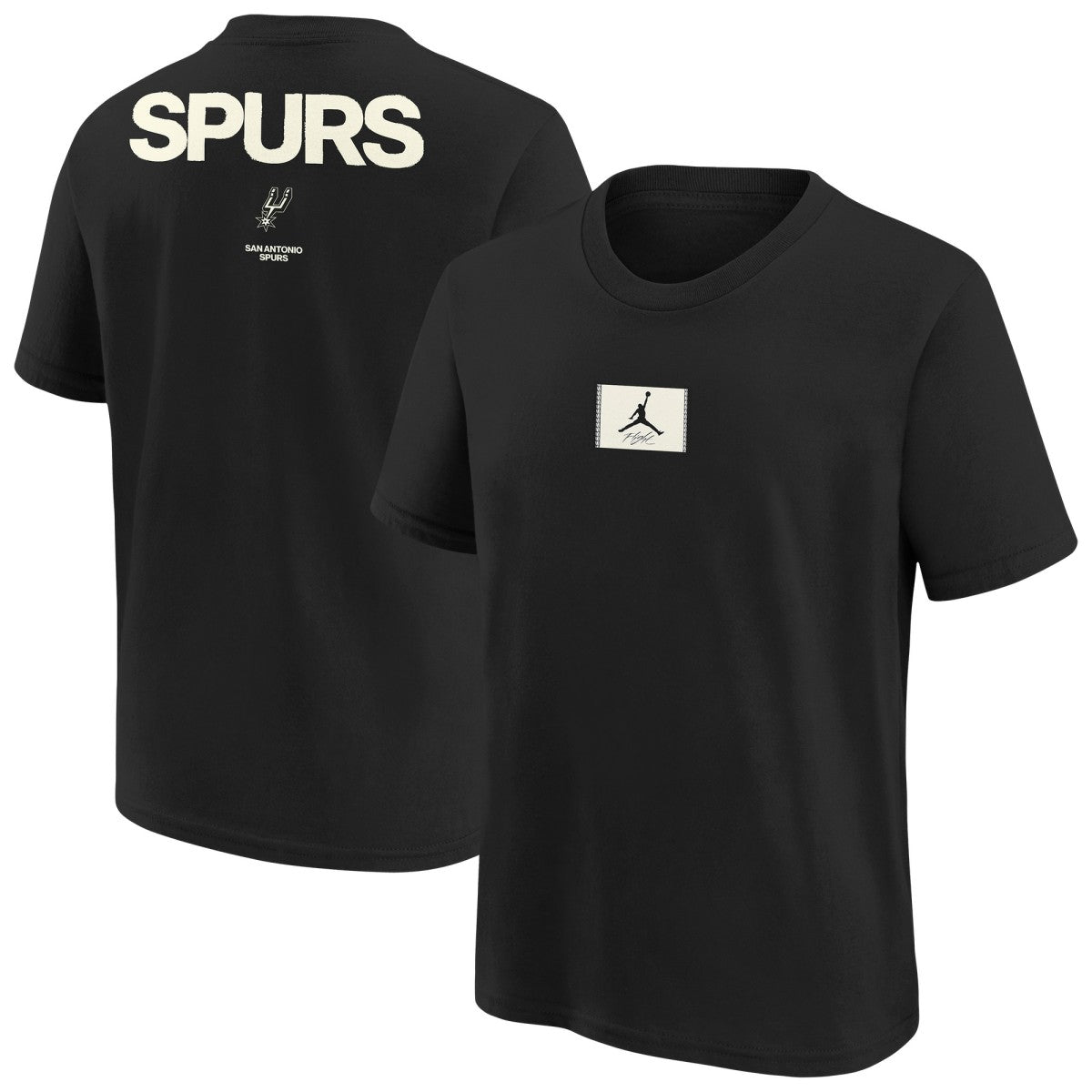 San Antonio Spurs Jordan Brand Youth Courtside Statement 85 T-Shirt - Black on sale