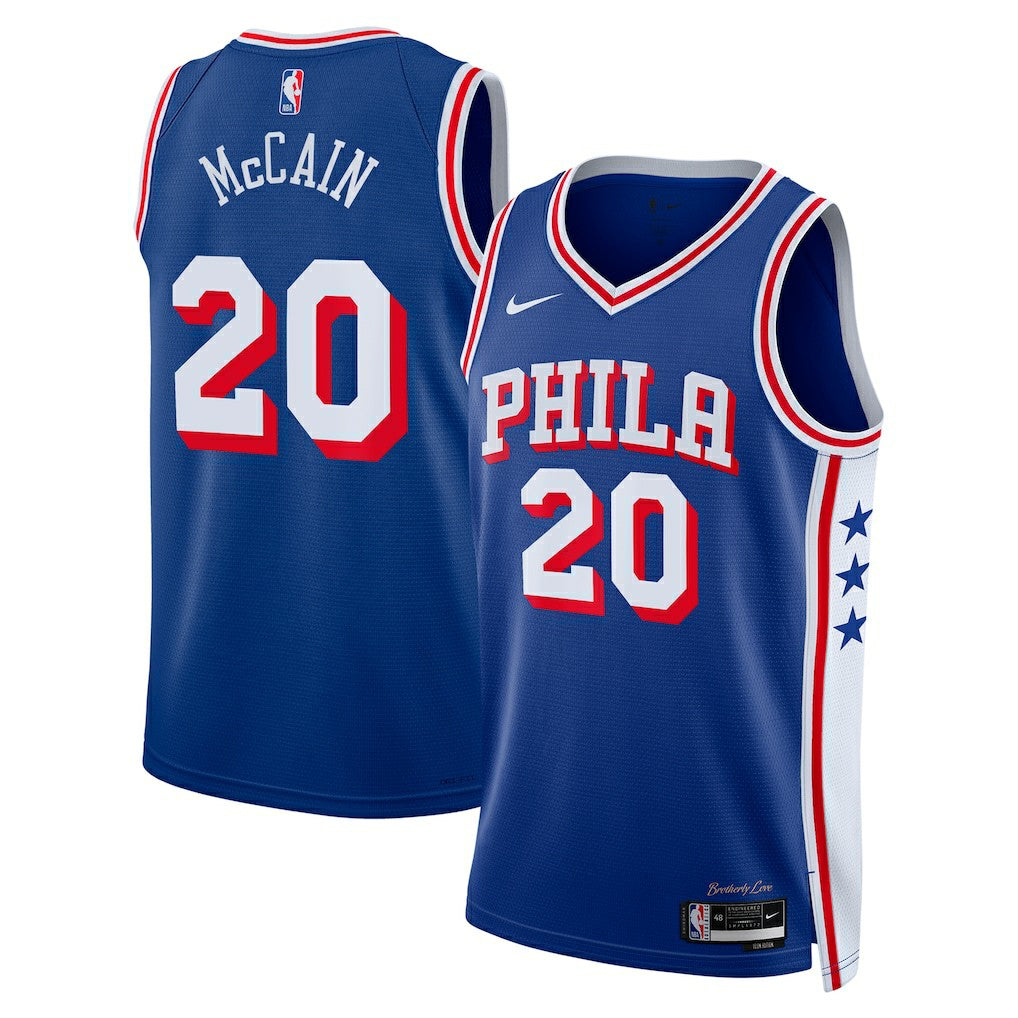 Jared McCain Philadelphia 76ers Swingman Jersey - Icon Edition - Royal | Nike outlet
