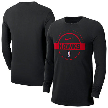 Atlanta Hawks Authentic Long Sleeve Practice T-Shirt - Black | Nike cheap