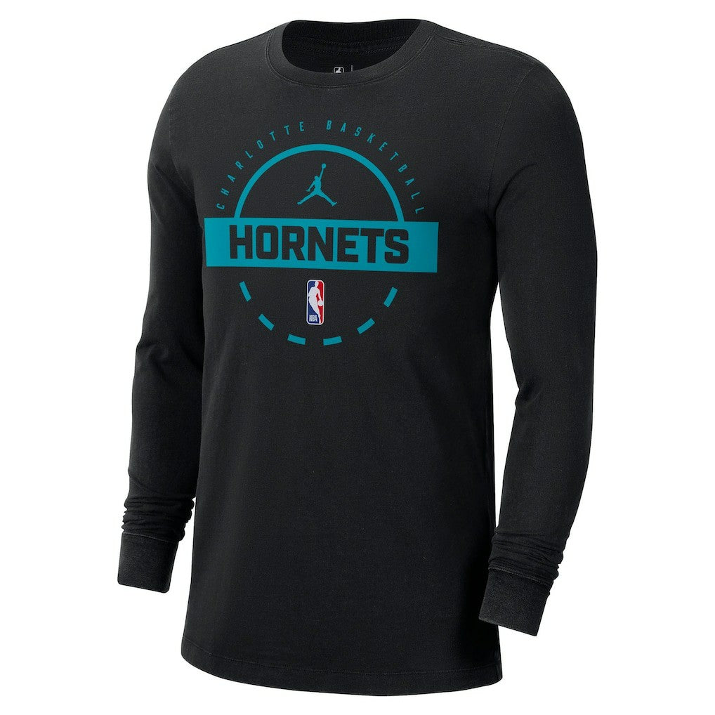 Charlotte Hornets Jordan Brand Authentic Long Sleeve Practice T-Shirt - Black sale