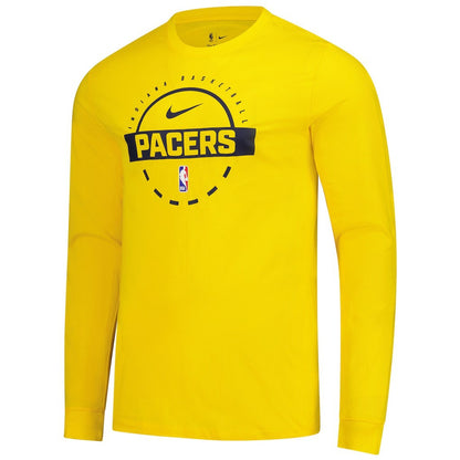 Indiana Pacers Authentic Long Sleeve Practice T-Shirt - Gold | Nike cheap