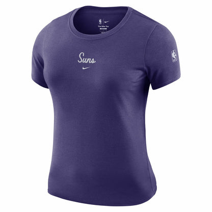 Phoenix Suns Women's Courtside Modest Cropped Tri-Blend T-Shirt - Purple | Nike outlet