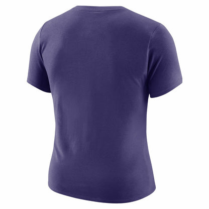 Phoenix Suns Women's Courtside Modest Cropped Tri-Blend T-Shirt - Purple | Nike outlet